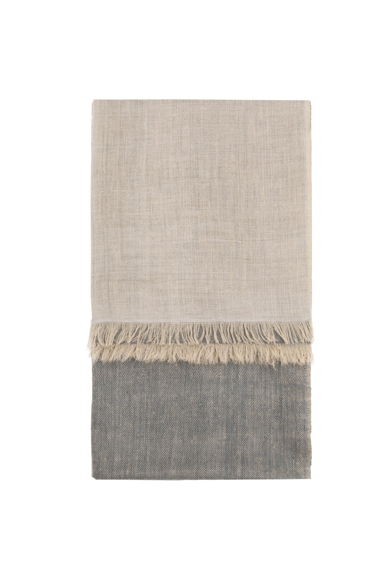 An Ivory Grey Pure Pashmina Cashmere Luxury Scarf