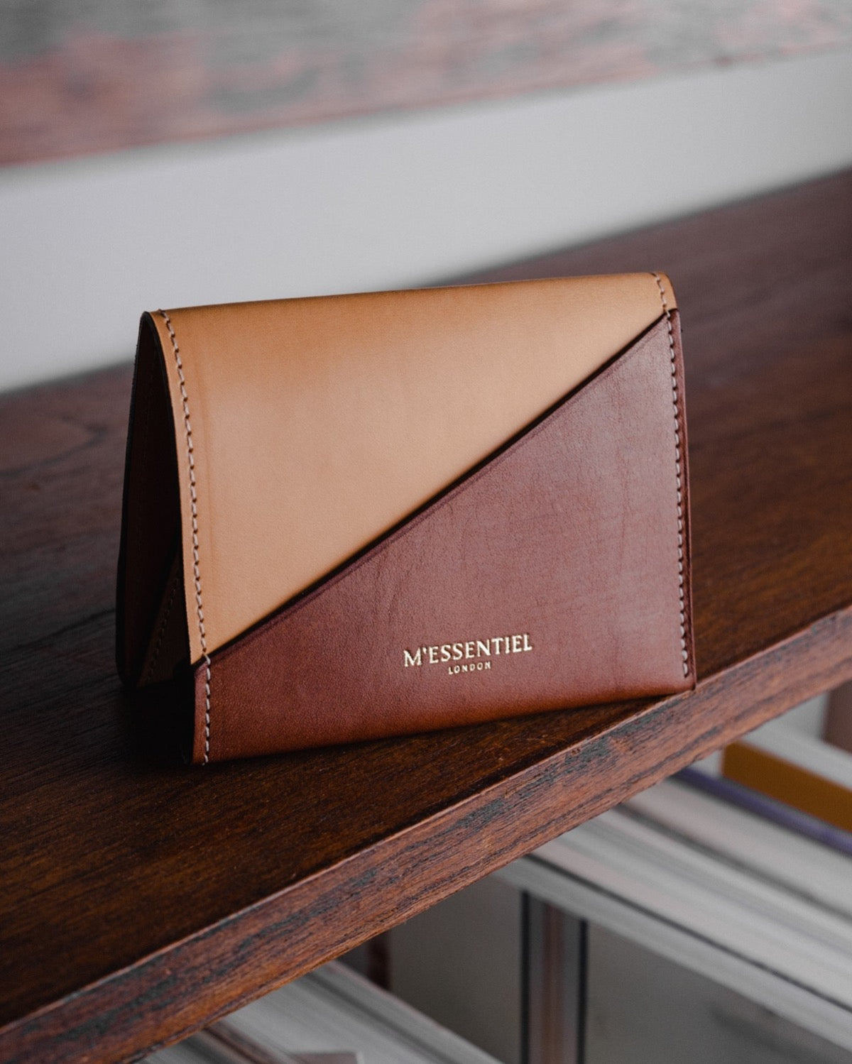 Oak Bark Leather Wallet Nude Tan - Mens Luxury Accessories