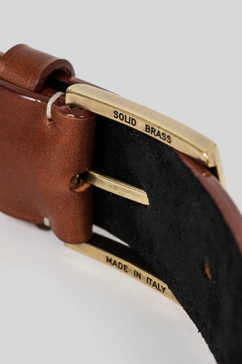 Mens Luxury Detailed Leather Belt - Rear View