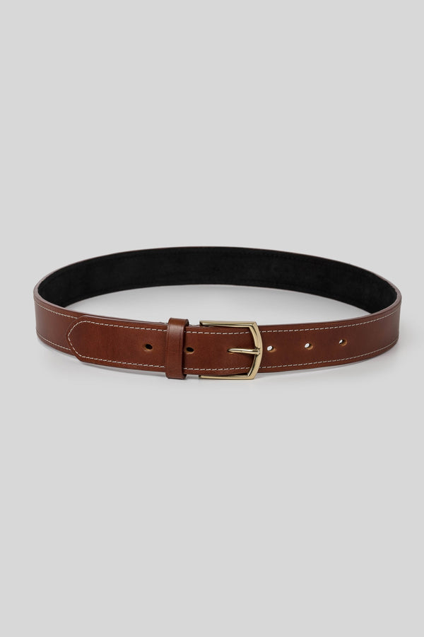Mens Luxury Leather Belt - Detailed Stitching