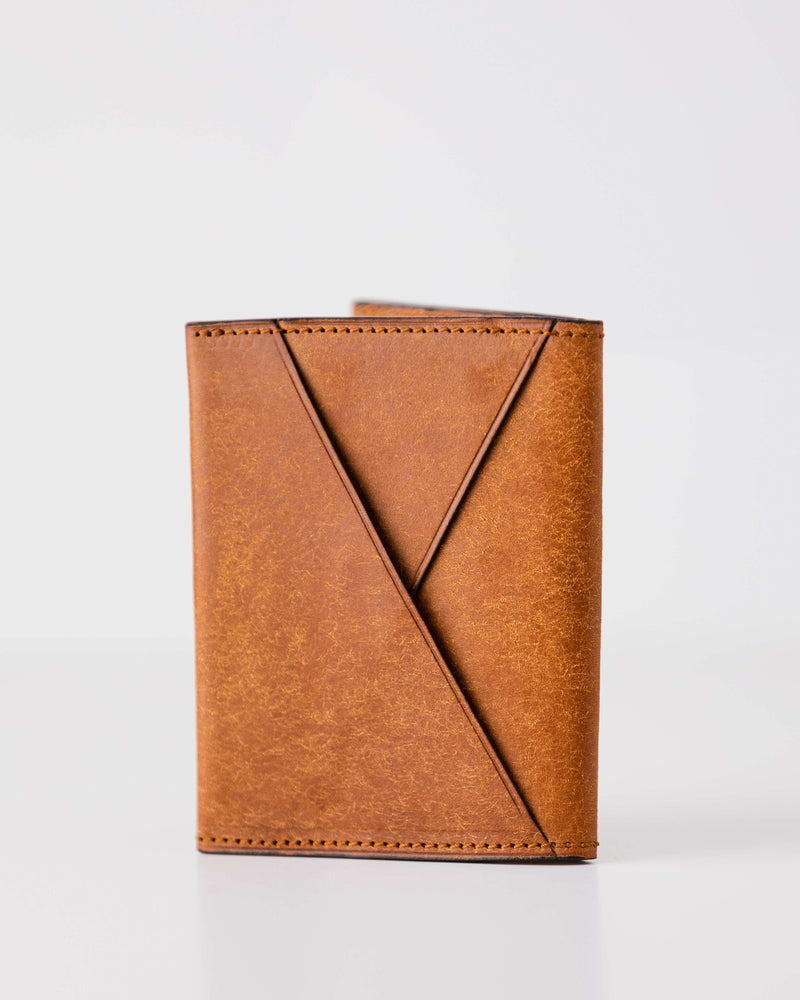 Classic Cognac Leather Wallet - Back View