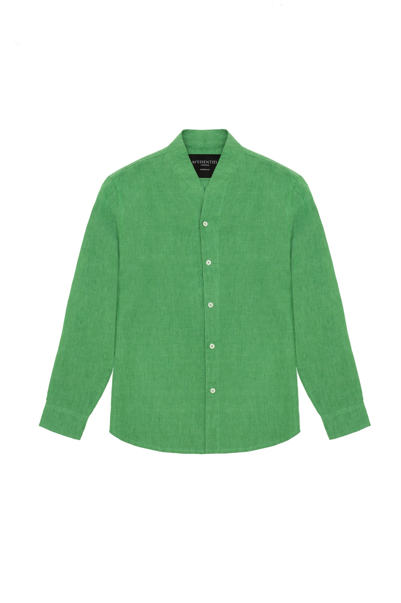 Casual Green Linen Shirt For Men