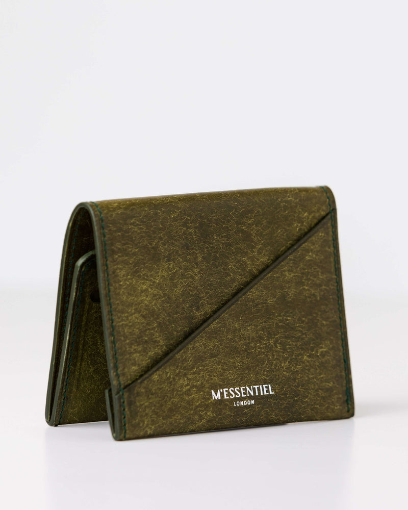 Premium Verde Leather Wallet - Front View 