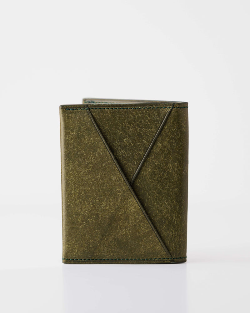 Premium Verde Leather Wallet - Rear View