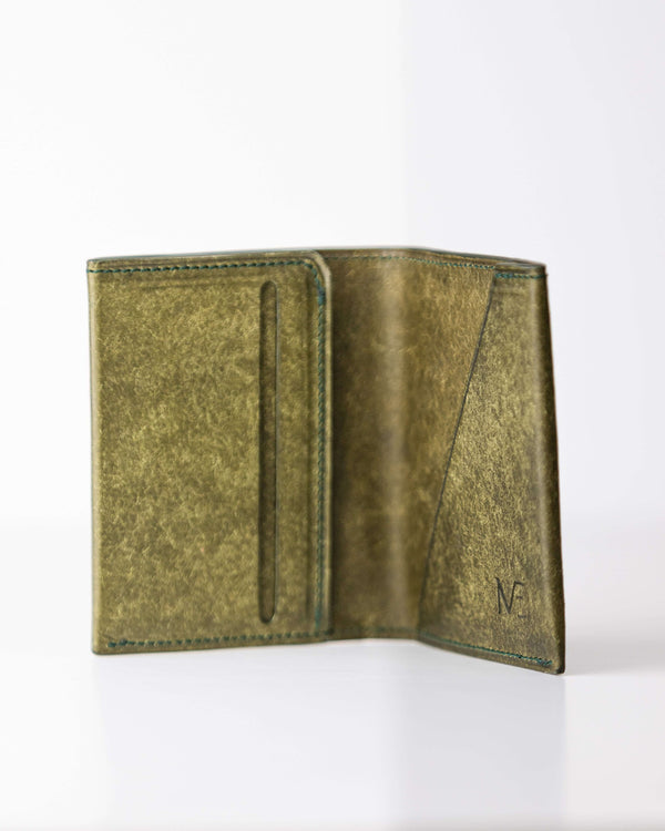 Premium Verde Leather Wallet - Inside View
